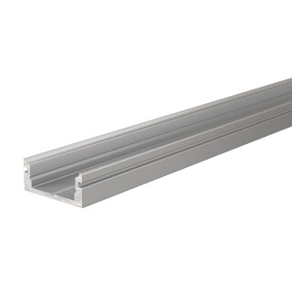 Deko-Light, Profil, U-Profil flach AU-01-10, 10 - 11,3 mm LED Stripes, Aluminium, Silber, Eloxiert, Tiefe: 4000 mm, Breite: 16 mm, Höhe: 7 mm