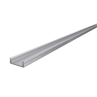 Deko-Light, Profil, U-Profil flach AU-01-15, 15 - 16,3 mm LED Stripes, Aluminium, Silber, Eloxiert, Tiefe: 3000 mm, Breite: 21 mm, Höhe: 7 mm