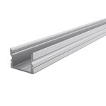 Deko-Light, Profil, U-Profil hoch AU-02-12, 12 - 13,3 mm LED Stripes, Aluminium, Silber, Eloxiert, Tiefe: 3000 mm, Breite: 18 mm, Höhe: 15 mm