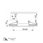 Einbauring Einbaustrahler Downlight Spot für MR16 /...