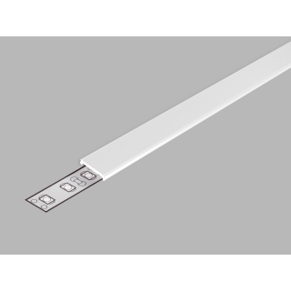 LED Profil Abdeckung C für Profile [ARC12, STEP10, WALLE12, UNI-TILE12] | PMMA | opal 3000 mm