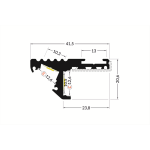 LED Aluminiumprofil STEP10 (4,15 x 2,06) - Treppenprofil - für Strips bis 10 mm | verschiedene Ausführungen