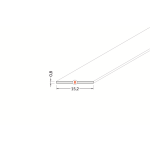 LED Profil Abdeckung B für Profile [WALLE12] | PP | opal 2000 mm