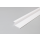 LED Aluminiumprofil WALLE12 (4,61 x 1,78) - Wandprofil - für Strips bis 12 mm | weiß lackiert | 2000 mm