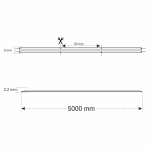 LED Strip COB 24V 8 Watt/M 320LED/m 665lm/m CRI90 5m Rolle 8mm breit IP20 | 2700K - extra warmweiss