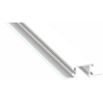 LED Aluminiumprofil MONO (1,4 x 2,3) - Einputzprofile - für Strips bis 12 mm | weiß lackiert | 2020 mm