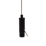 Drahtseilhalter / Gripper 10, Außengewinde M8x7mm, seitlicher Seilausgang, für Drahtseil Ø0,8-1,0mm | schwarz