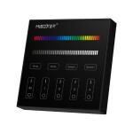 MiBoxer RGBW Wandcontroller Touch Panel 4 Zonen 2.4GHZ | 3V (2x AAA) Batterie | B3-B | Wandaufbau | Schwarz