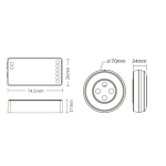 MiBoxer LED Dual White SET (Controller + Fernbedienung) 2.4G 12/24V "12A" | FUT035SA | CCT