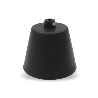 Baldachin mit Zugentlastung für Lampenkabel - Ø 90x80 mm Kunststoff | Schwarz