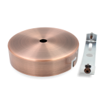 Metall Baldachin Standard mit Bajonett | Ø 100 mm | Höhe 25 mm | Antik Kupfer