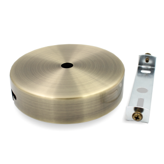 Metall Baldachin Standard mit Bajonett | Ø 100 mm | Höhe 25 mm | Antik Messing