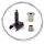 Abhängeset RAPID für STUCCHI / EUTRAC Onetrack Stromschienen, Ø 1,5 mm | Länge 1500 mm  | schwarz