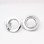 Einbauring Einbaustrahler Downlight Spot für MR16 / GU10, Ring Ø80-87mm, Loch Ø68mm | chrom