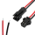 Steckverbindungsset für LED-Strips JST SM Buchse/Stecker | 2-Pin 0.14mm² offen| Schutzummantelung | 100 cm | Schwarz