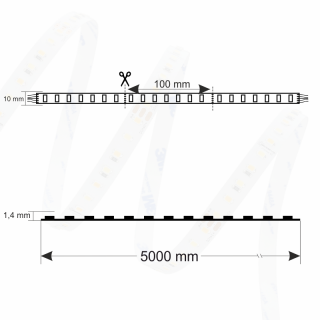 LED Stripe warmweiß comf 24Vdc 9,6W/m 750lm/m 120LEDs/m 1C 1m kaufen