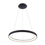 Deko-Light, Pendelleuchte, Merope 600 mm, 42 W, DIM, 3000/4000 K, Schwarz, 3100 lm, Eingangsspannung: 220-240 V/AC, Aluminium, Matt, IP 20