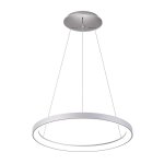 Deko-Light, Pendelleuchte, Merope 600 mm, 42 W, DIM, 3000/4000 K, Silber, 3100 lm, Eingangsspannung: 220-240 V/AC, Aluminium, IP 20