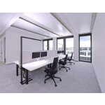 Deko-Light, Stehleuchte, Office Three Standard, Motion, 80 W, DIM, 4000 K, schwarz, 10100 lm, Eingangsspannung: 220-240 V/AC, Aluminium, IP 20
