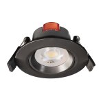 Deko-Light, Deckeneinbauleuchte, SMD-68-230V-DIM-3000K-Rund-Schwarz, 540 lm, Eingangsspannung: 220-240 V/AC, Kunststoff, Energieeffizienzklasse: F, IP 20