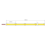 MiBoxer LED COB Strip 24V | 11 Watt/m 312LED/m CRI90 10m Rolle IP20 8mm breit | CSL1N01H | 3000K