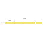 MiBoxer LED COB Strip 24V | 11 Watt/m 312LED/m CRI90 10m Rolle IP20 8mm breit | CSL1N02H | 4000K
