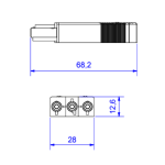 Steckverbinder Buchse schraubbar flache Ausführung AC 166 STF/325 SW | Stecker, 3-polig, schwarz (ABVERKAUFSARTIKEL)