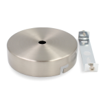 Metall Baldachin Standard mit Bajonett | Ø 100 mm | Höhe 25 mm | Nickel gebürstet