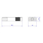 Steckverbinder Stecker schraubbar flache Ausführung AC 166 GSTF/315 SW | Stecker, 3-polig, schwarz