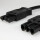 Leitungen Stecker Buchse AC 166 G VLC/315 SW 100 H5V SW Eca | Verbindungsleitung Länge 1m, 3-polig, schwarz