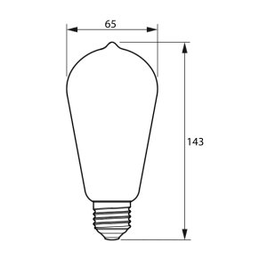 Leuchtmittel | MAS VLE E27 ST64 4 W 1800 K goldfarben