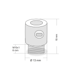 Zugentlastung Aluminum 13x18 | M10x1x6 AG mit seitlicher...