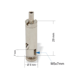 Drahtseilhalter / Gripper 15, Y-Halter mit Schlitz, für Drahtseil Ø1,0mm-1,5mm, vernickelt