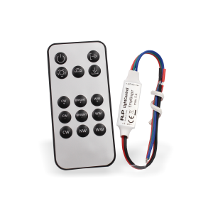 LightControl WhiteMix LED Steuerung | 5–24V DC | Inline Controller + Fernbedienung | 5A/Kanal | 25–120W | CCT Tunable White