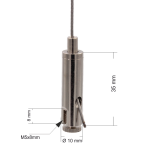 Drahtseilhalter / Gripper 20, Y-Halter mit Schlitz, für Drahtseil Ø1,5mm-2,0mm | vernickelt