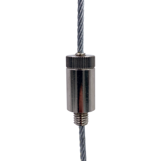 Drahtseilhalter / Gripper 30, Außengewinde M8, für Drahtseil Ø2,0mm-3,0mm | vernickelt