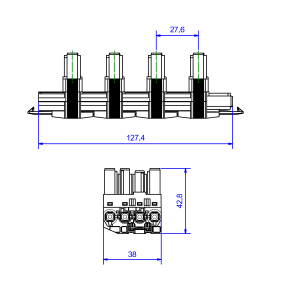 Adels-Contact AC 166 GVT 6/4 WS – 4-poliger...