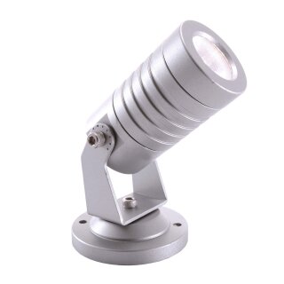 Deko-Light, Fluter, Mini II, 3 W, 6000 K, Silber, 180 lm, Eingangsspannung: 220-240 V/AC, Aluminiumdruckguss, Energieeffizienzklasse: G, IP 65, IP 44