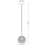 Deko-Light, Pendelleuchte, Filo Ball 160 mm, 1x max. 40 W G9, Silber, Eingangsspannung: 220-240 V/AC, Metall, IP 20