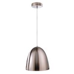 Deko-Light, Pendelleuchte, Bell, 1x max. 40 W E27, Silber, Eingangsspannung: 220-240 V/AC, Metall, Satiniert, IP 20