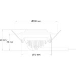 Deko-Light, Deckeneinbauleuchte, Saturn, 7 W, 2700 K, Weiß, 700 lm, Stromkonstant, Eingangsspannung: 17-18 V/DC, Bemessungsstrom: 350 mA, Aluminium, Glänzend, Energieeffizienzklasse: G, IP 20